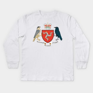 Official seal of Isle of Man Kids Long Sleeve T-Shirt